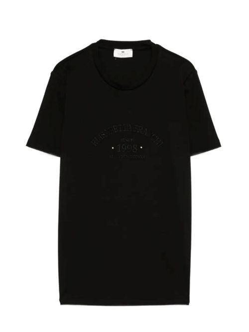 T-SHIRT WITH LOGO EMBROIDERY ELISABETTA FRANCHI | MA01761E2110 nero